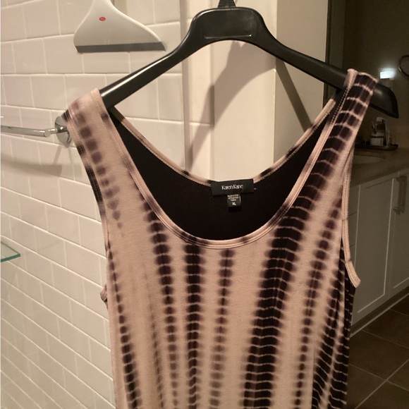 Karen Kane Black and Tan Tie-Dye Tank dress - Picture 2 of 4